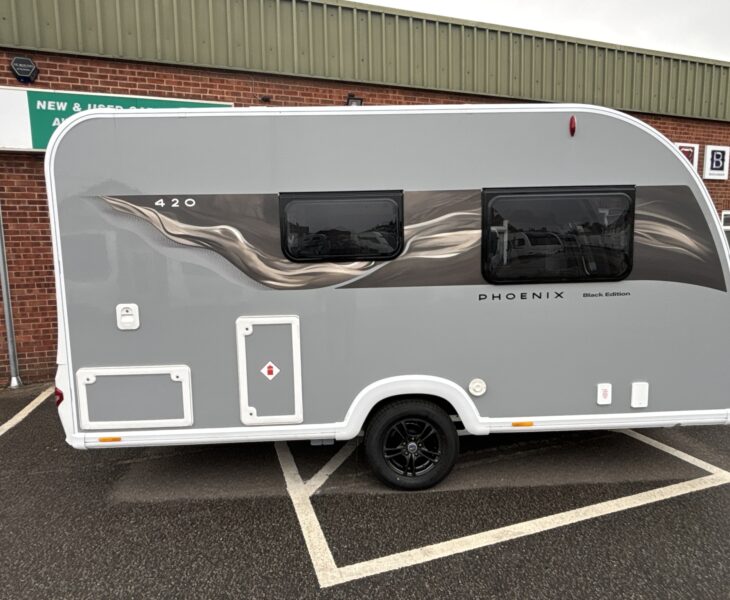 2026 Bailey Phoenix 420 Black Edition offside side view