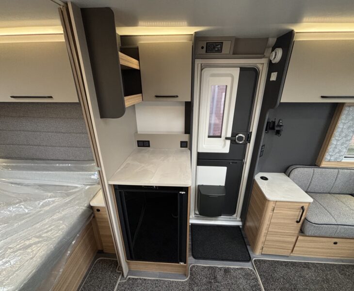 2026 Bailey Pegasus Grande Brindisi Black Edition entry & fridge