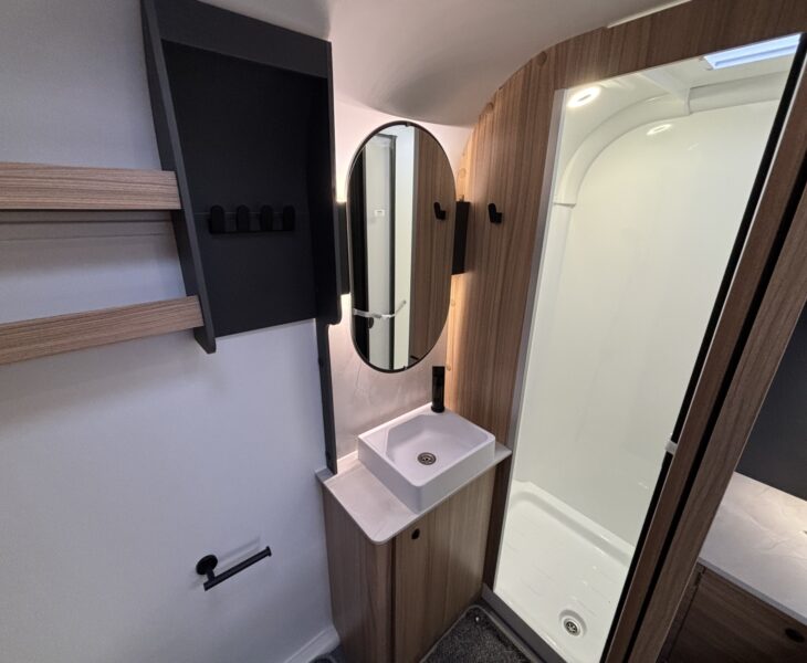 2026 Bailey Pegasus Grande Brindisi Black Edition shower