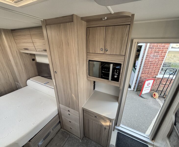 Elddis Crusader Mistral 2023 WARDROBE AND MICROWAVE