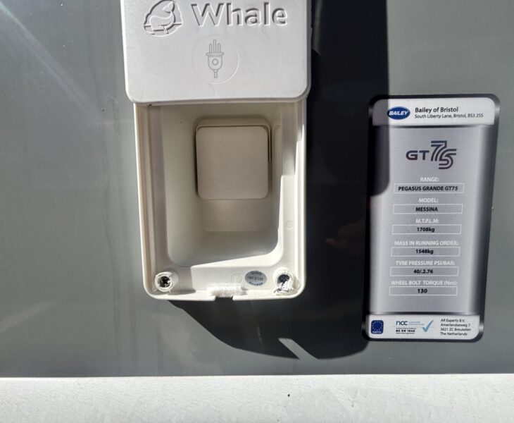 Bailey Pegasus Grande GT75 Messina 2025 EXTERNAL 230V SOCKET