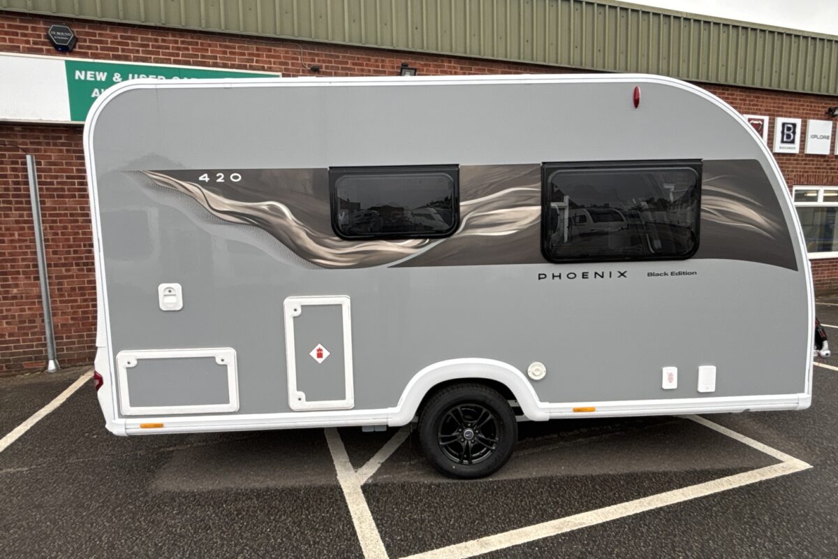 2026 Bailey Phoenix 420 Black Edition offside side view