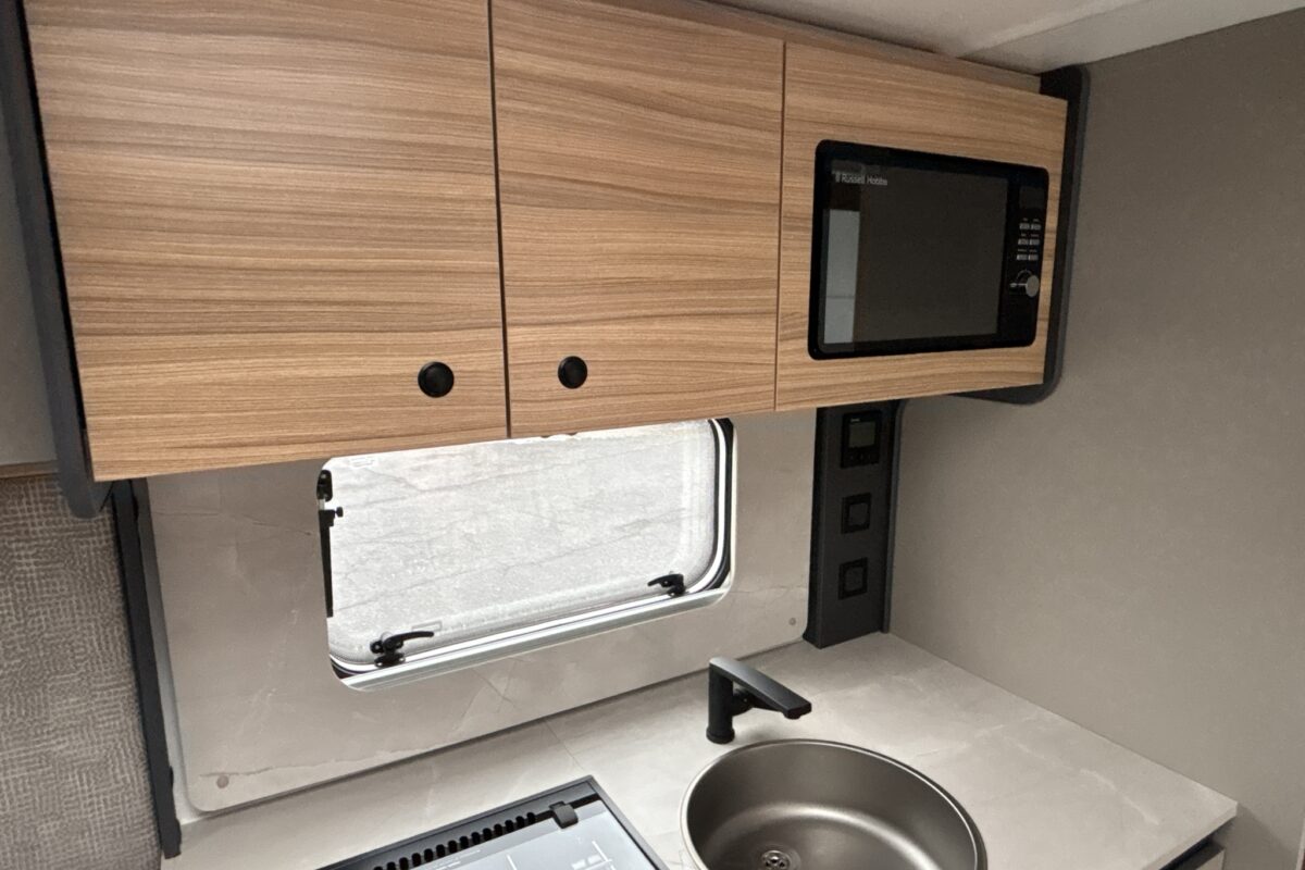 2026 Bailey Phoenix 420 Black Edition kitchen locker
