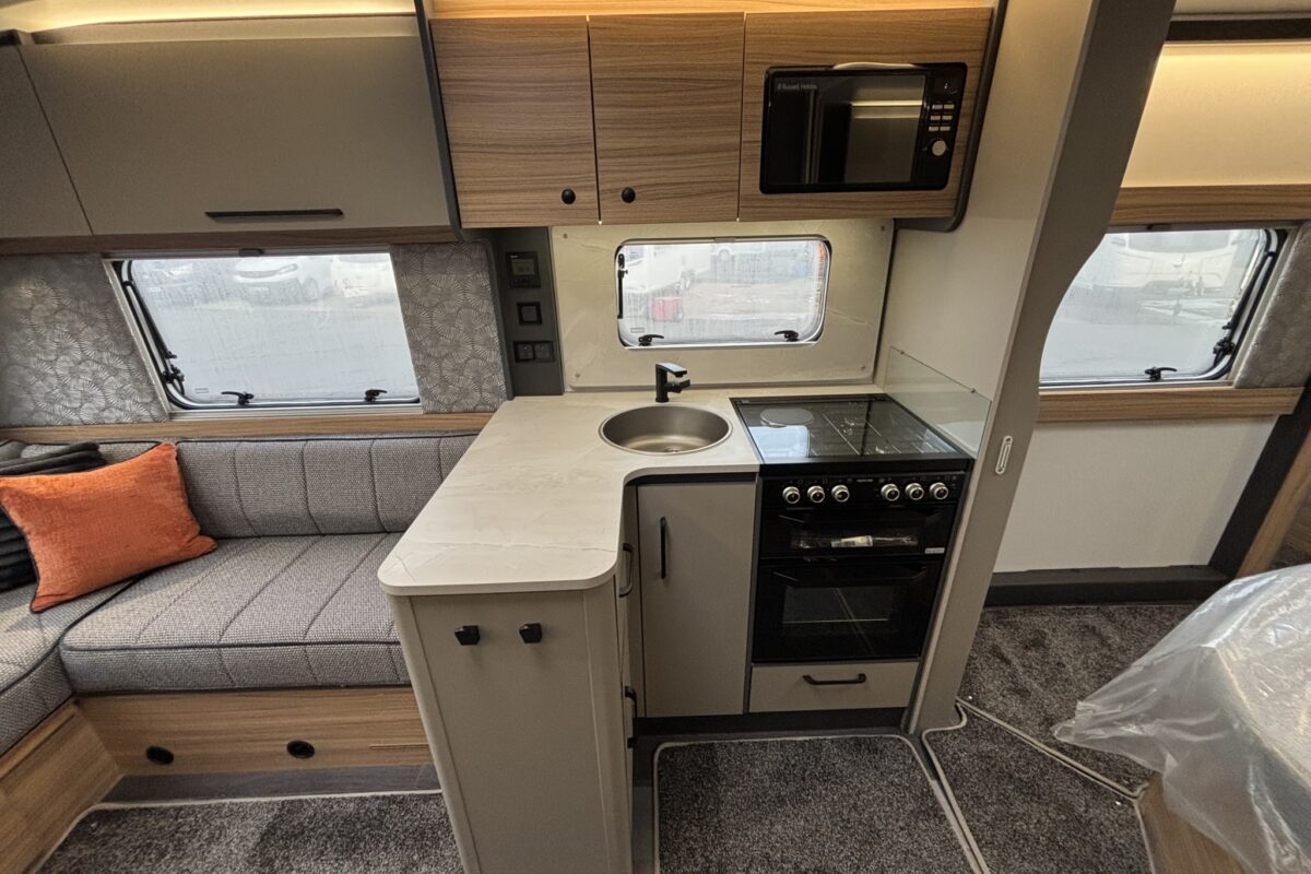 2026 Bailey Pegasus Grande Brindisi Black Edition kitchen