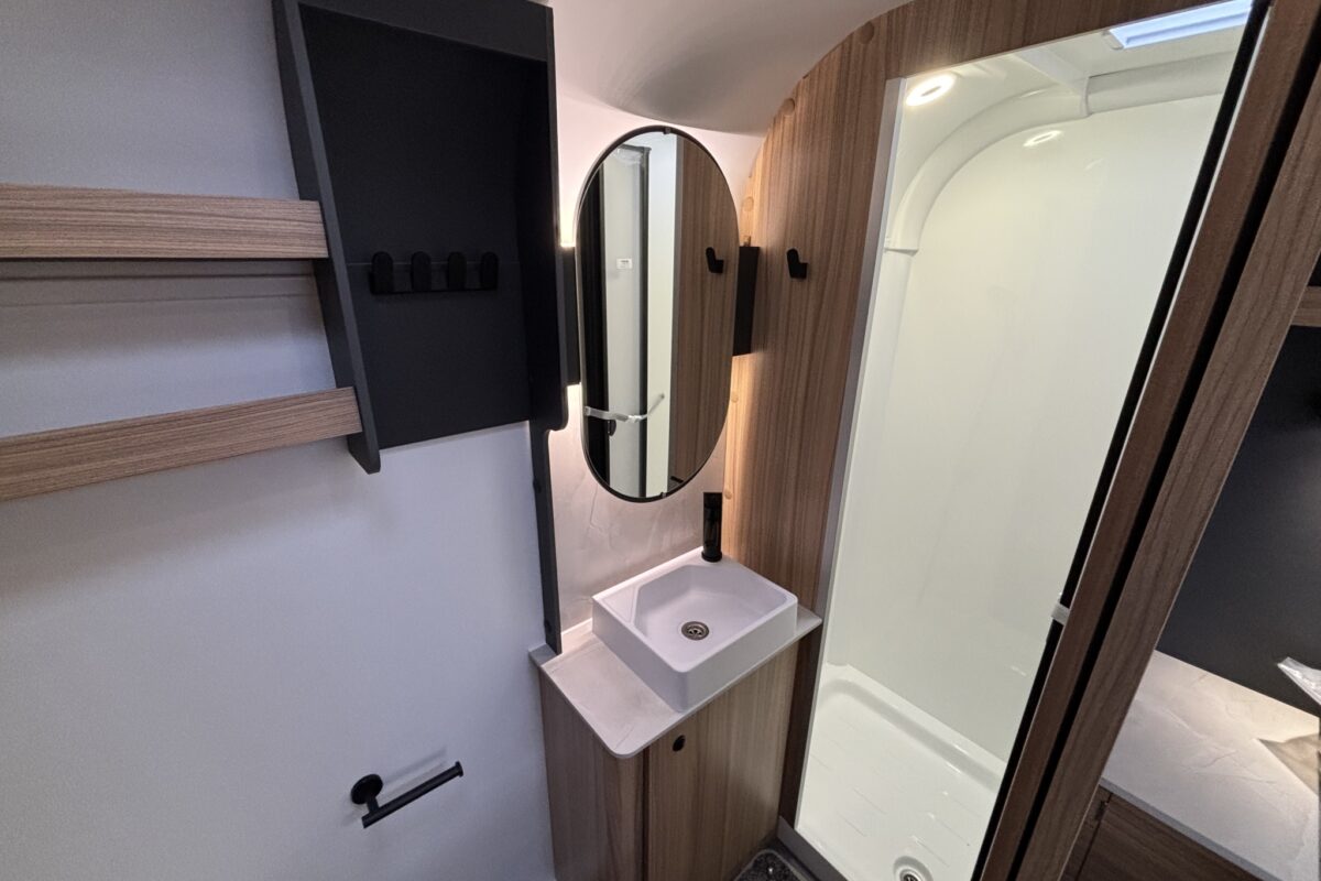 2026 Bailey Pegasus Grande Brindisi Black Edition shower