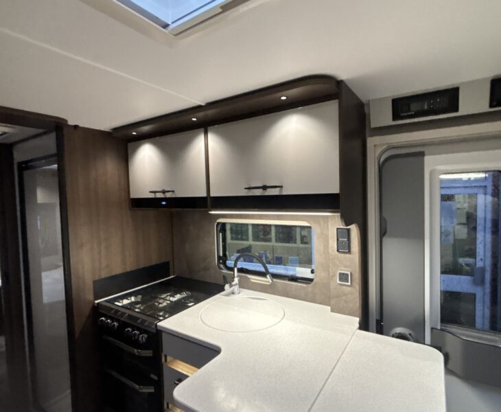 2026 Coachman Laser 855 Kitchen upper storage lockers