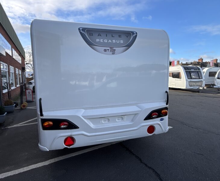 2025 Bailey Pegasus GT75 Portofino rear view