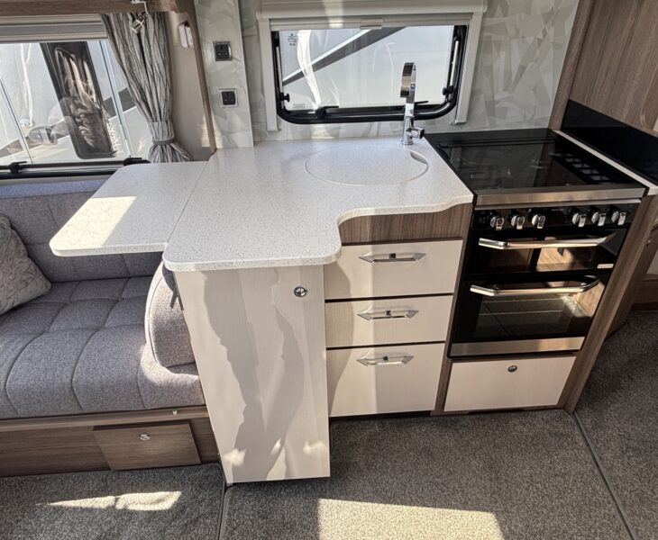 2021 Coachman Laser 575 Xcel L shaped Kitchen