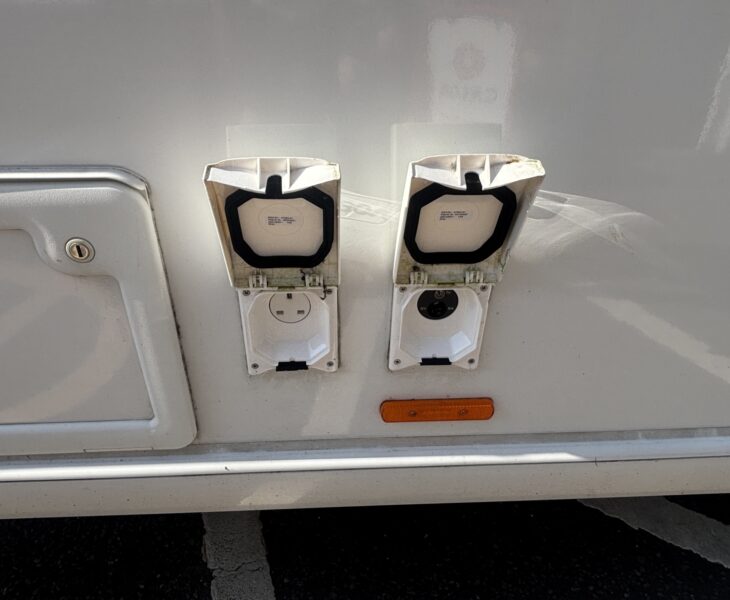 2023 Swift Elite 480 External mains and TV point