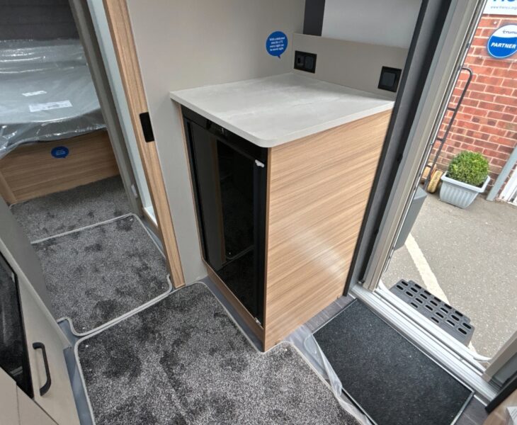 2026 Bailey Phoenix 640 Black Edition fridge
