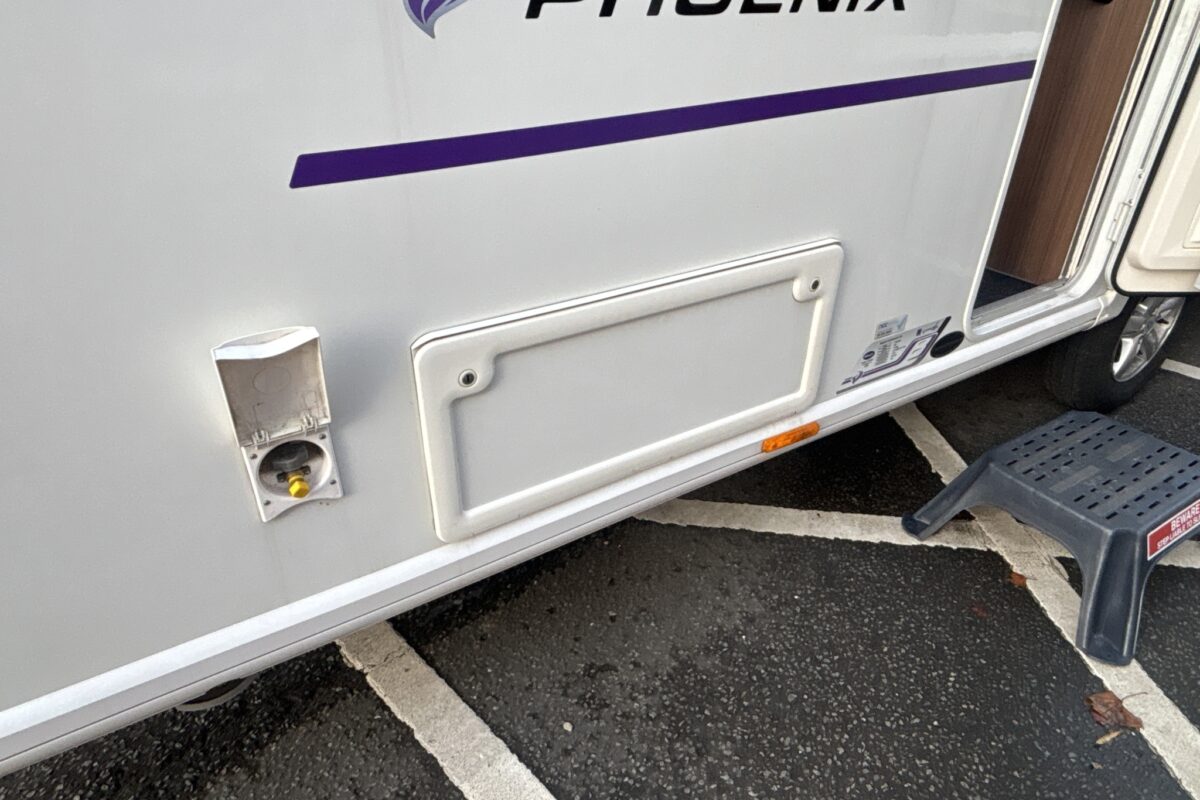 2020 Bailey Phoenix 644 Bed locker access and bbq point