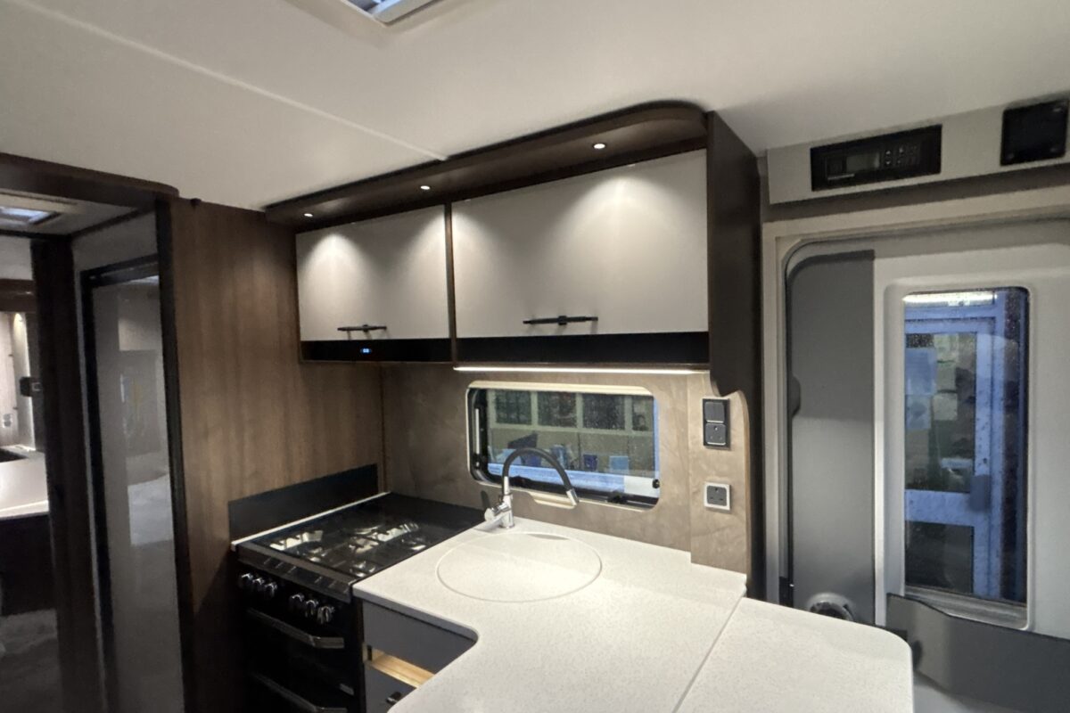 2026 Coachman Laser 855 Kitchen upper storage lockers