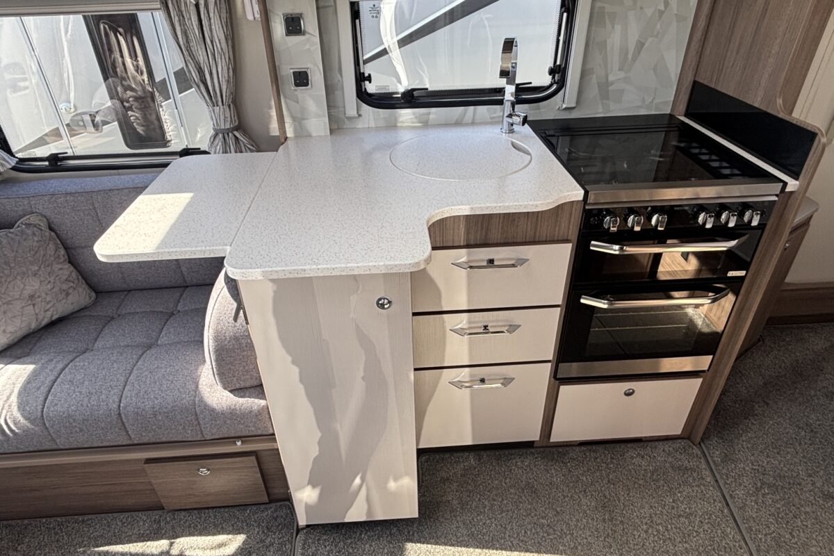 2021 Coachman Laser 575 Xcel L shaped Kitchen
