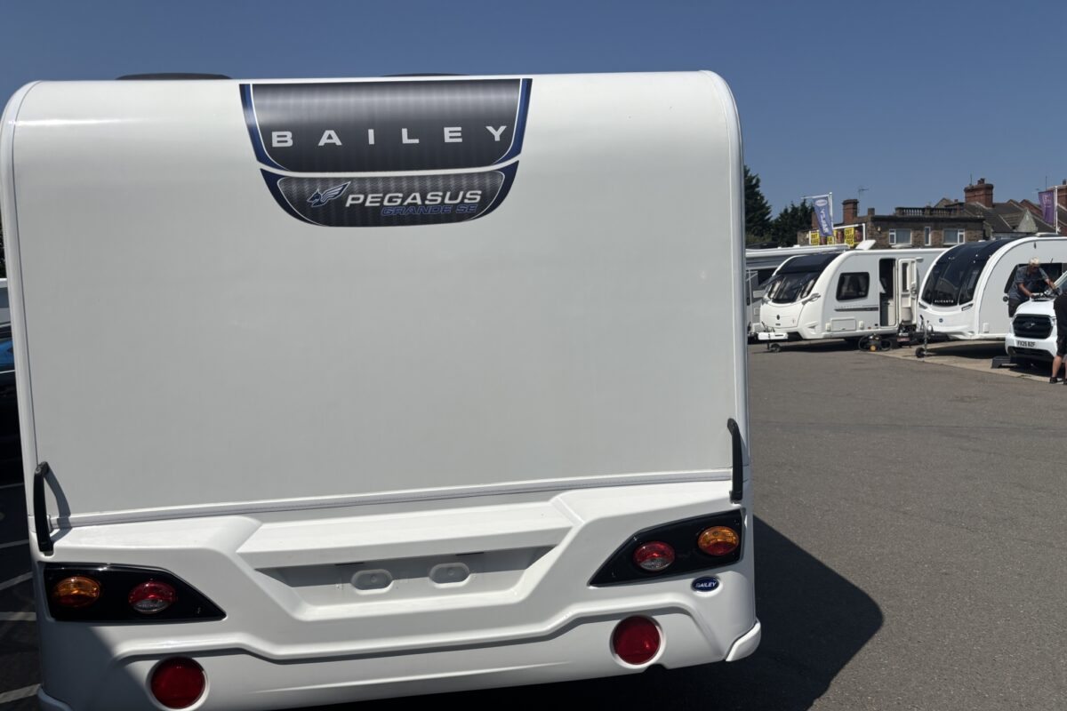 2023 Bailey Pegasus Grande Rimini rear