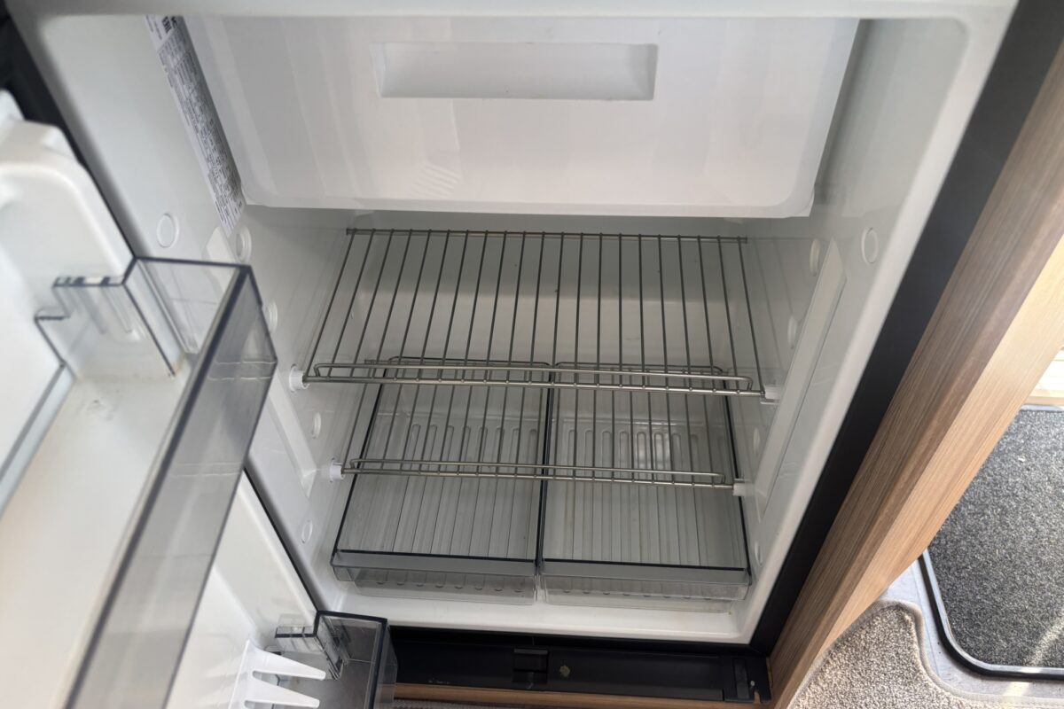 2023 Bailey Pegasus Grande Rimini fridge insides