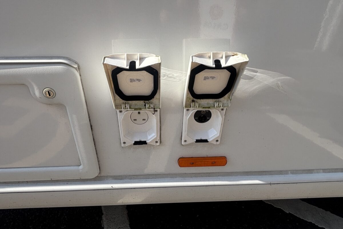 2023 Swift Elite 480 External mains and TV point