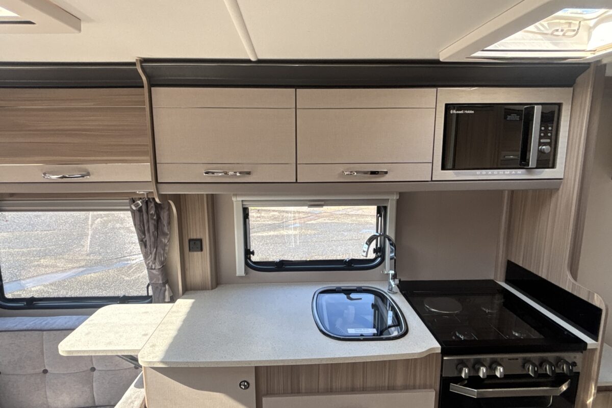 2021 Coachman Acadia 875 Xcel Kitchen overhead lockers