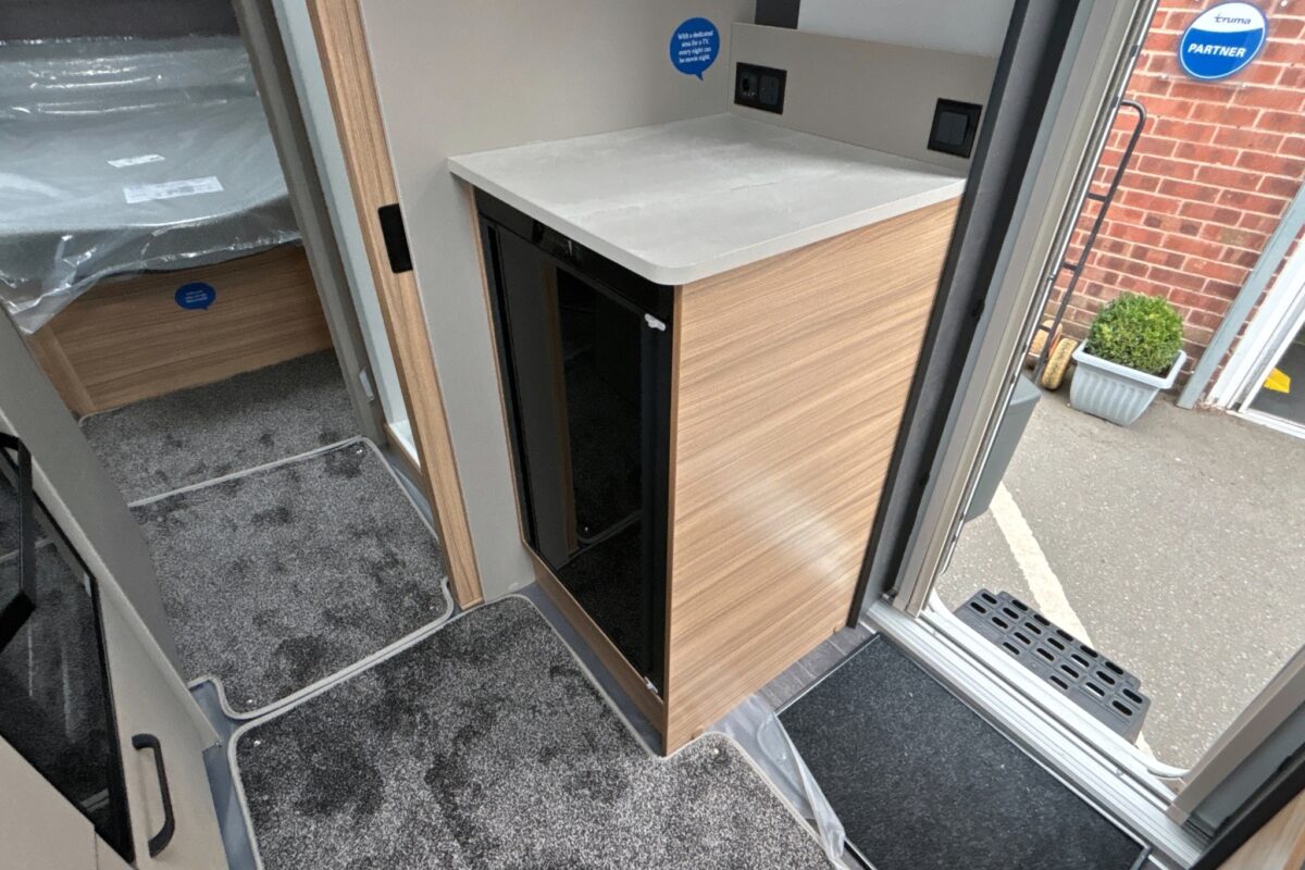2026 Bailey Phoenix 640 Black Edition fridge